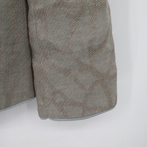 Armani Collezioni blazer womens 2 Flax linen blend 3 button textured geometric - Picture 3 of 16